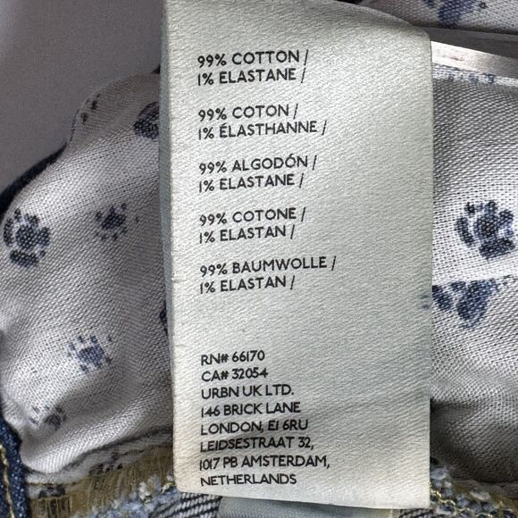 Pilcro Anthropologie Jeans Size 27 Byram Wash Straight Leg Distressed Stretch - Picture 15 of 16